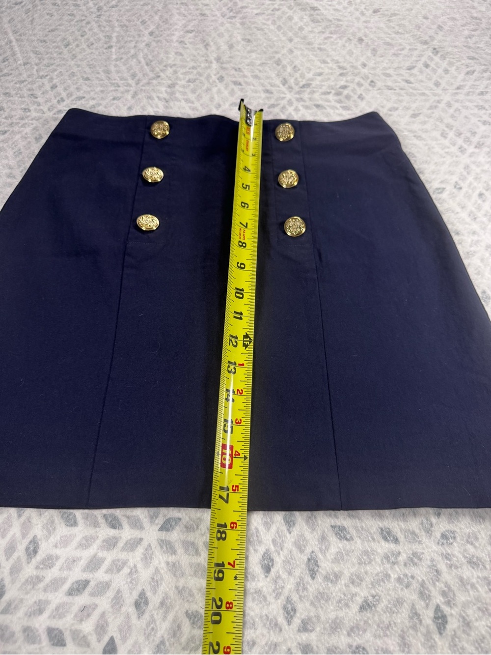 Counterparts Navy Sailor Mini Skirt with shorts Medium Gold Buttons Nautical - Picture 7 of 10